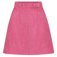 Tweed skirt with buttons