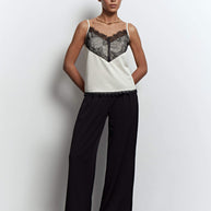 Top with lace decoration