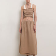 Bandeau top (eco) in beige