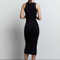 Ribbed jersey midi dress