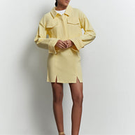 Mini skirt with slits