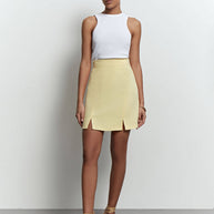 Mini skirt with slits