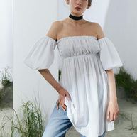 Off-the-shoulder mini dress