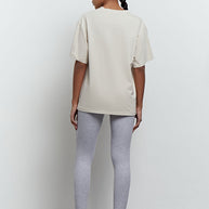 Leggings with stripes in gray