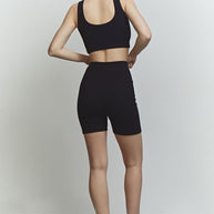 Ribbed crop top with thin straps