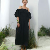 Off-the-shoulder midi dress