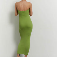 Knitted midi bandeau-style dress