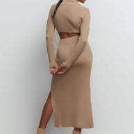 Knitted midi silhouette skirt