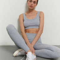 Leggings in gray melange