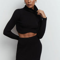 Knitted midi silhouette skirt