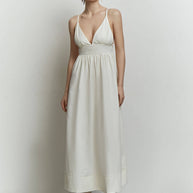 Midi sundress with thin straps