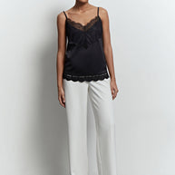 Top with lace decoration