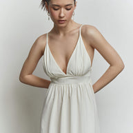 Midi sundress with thin straps