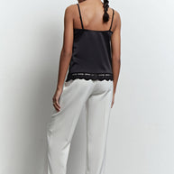 Top with lace decoration