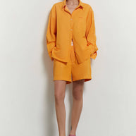 Oversized light cotton shorts