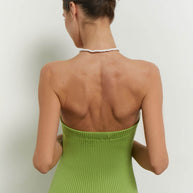 Knitted midi bandeau-style dress
