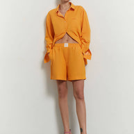 Oversized light cotton shorts