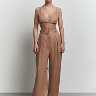 Linen criss-cross top