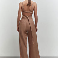 Linen criss-cross top
