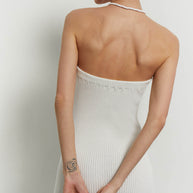 Knitted midi bandeau-style dress