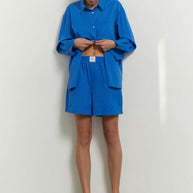 Oversized light cotton shorts