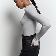 Faux leather pants in black