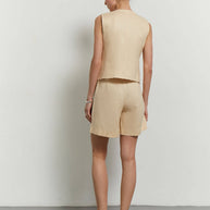 Linen classic vest