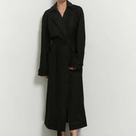 Linen oversized trenchcoat