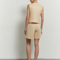 Shorts with tucks