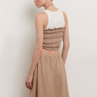 Bandeau top (eco) in beige