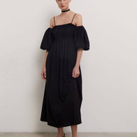 Off-the-shoulder midi dress