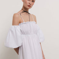 Off-the-shoulder midi dress