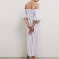 Off-the-shoulder midi dress