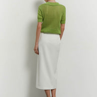Midi skirt with cut