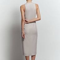 Midi sheath dress with a slit