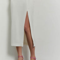Midi skirt with cut
