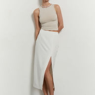 Jersey top in cream