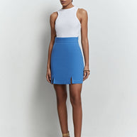 Mini skirt with slits