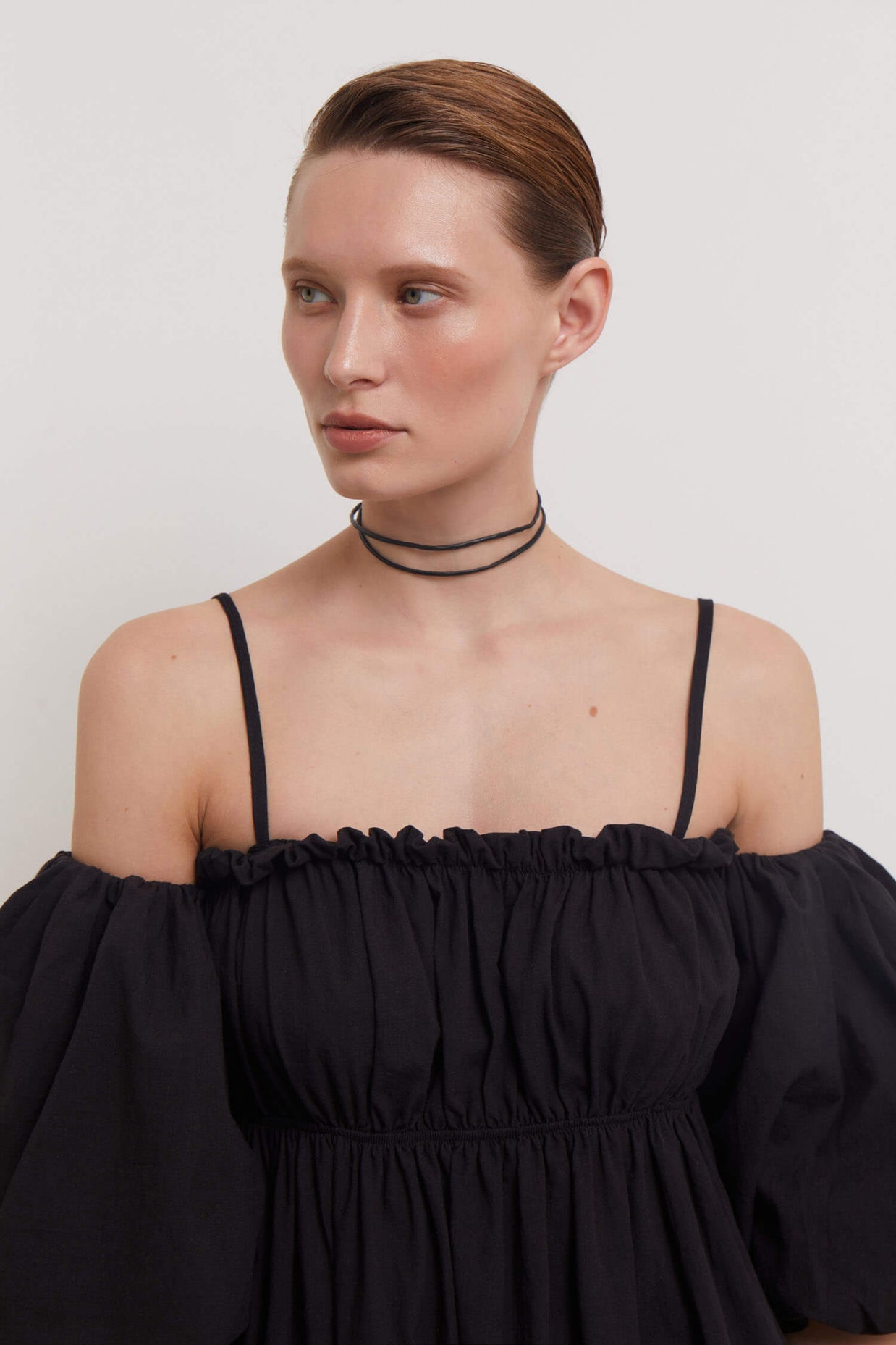 Off-the-shoulder mini dress