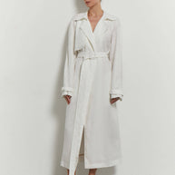 Linen oversized trenchcoat