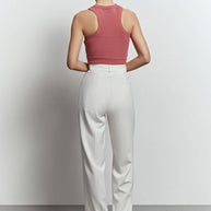 Jersey top with deep cutouts