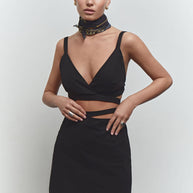Linen mini skirt