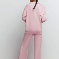 Knitted polo sweater with edging