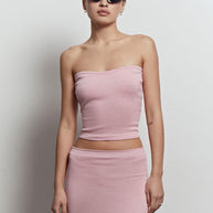 Knitted low waist midi skirt