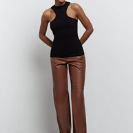 Jersey top with deep cutouts