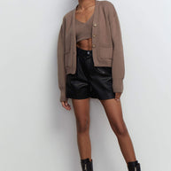 Knitted cardigan with pockets