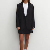 Single-breasted blazer in white/black