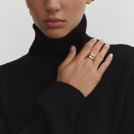 Knitted sweater in navy blue/black