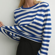 Knitted jumper with stripes