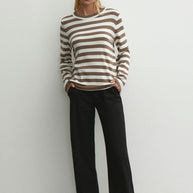 Knitted jumper with stripes